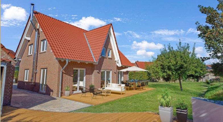 Nachher: professionelles Foto des Hauses